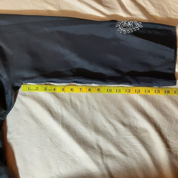 Venezia black silk blend embroidered tunic 14/16 - Picture 4 of 8